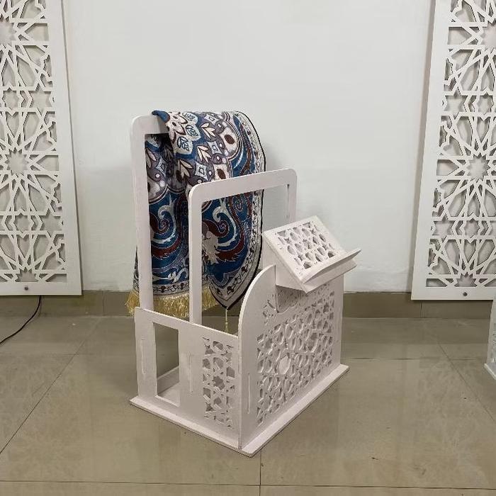 Rak Sajadah, Mukena, Quran ala Morocco | Rak Mushola Estetik