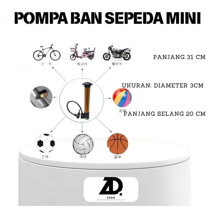 POMPA BAN SEPEDA Mini Portable / Pompa Sepeda Portable Multifungsi