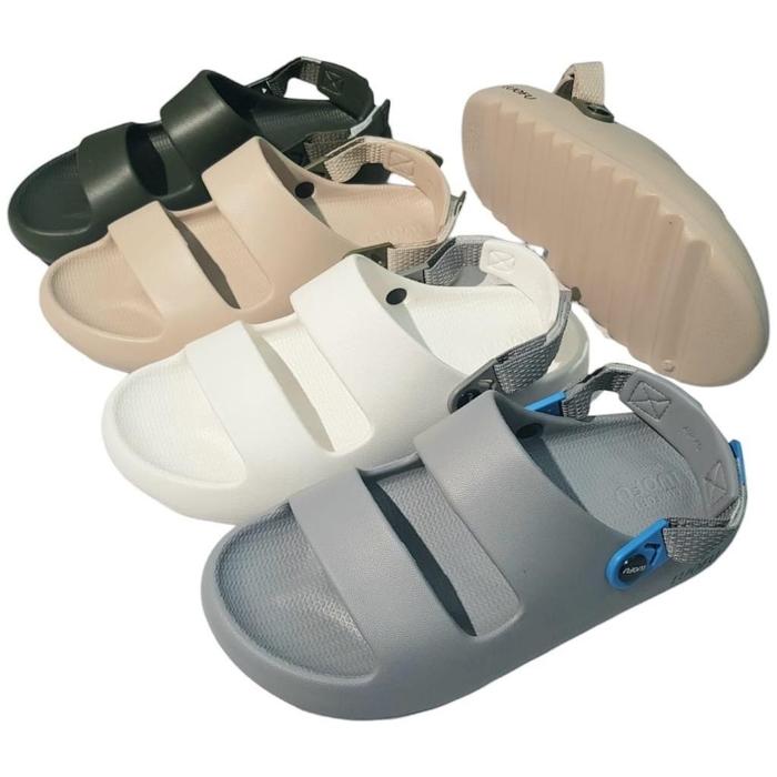 OS Luofu Sandal Selop Karet Pria Ban Dua Tali Belakang E6231-B2TL4W (AR2-3)