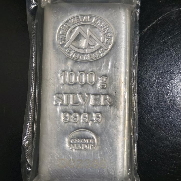 Silver Perak Cast Bar Nadir 1 Kg 1000 gram Bukan Antam Nadir RCM  Heraus