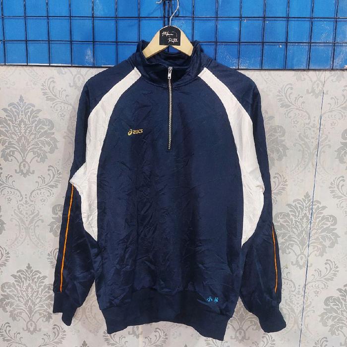 Halfzip Asics Warna Dark Navy