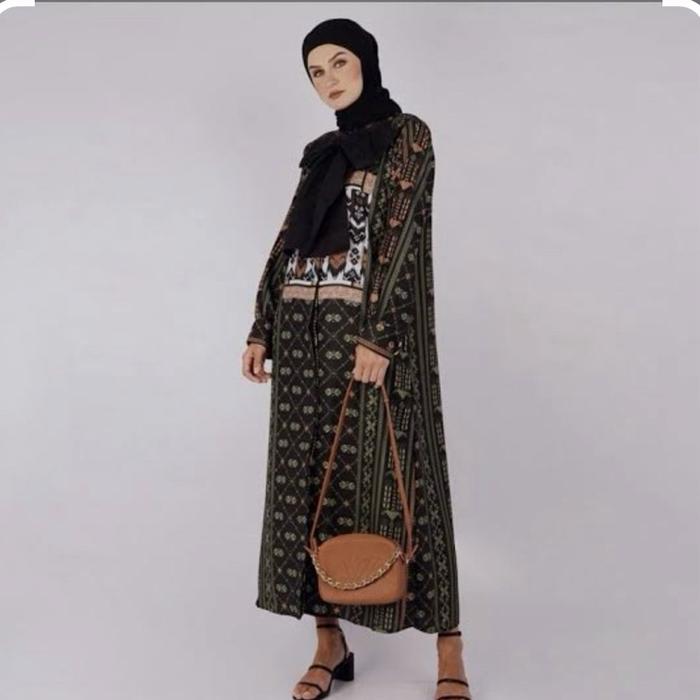 vivi zubedi gamis grizzelle printing dress vz preloved