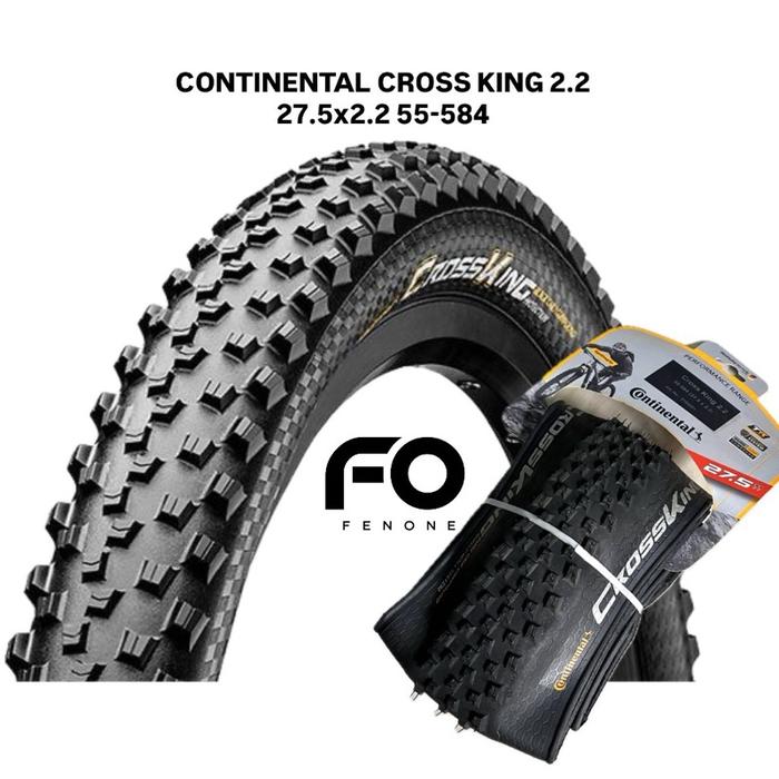 CONTINENTAL CROSS KING 2.2 27.5x2.2 55-584 TUBELESS READY / BAN LUAR MTB CONTINENTAL CROSS KING