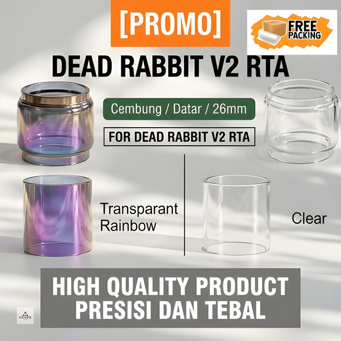[DISKON] Tabung Kaca Dead Rabbit V2 RTA Glass Tube Dead