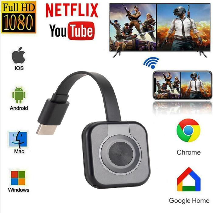 Miracast Dongle Tanpa Kabel, Adaptor Tampilan Layar Cermin HDMI 1080P