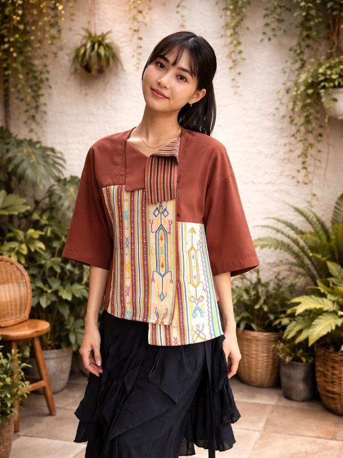Emmy Thee || Semula Jadi Top Look 1 (Ayotupas & Jepara) \ Top Only