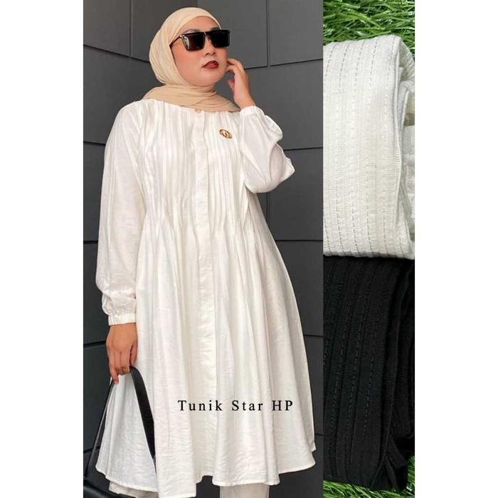 Ready- Tunik Star By Winody Original Polo Linen Best Seller