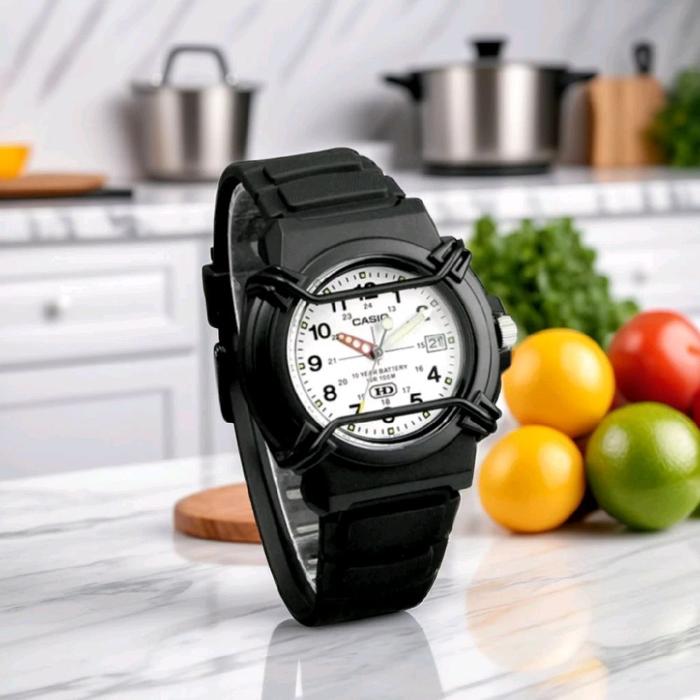 Jam Tangan Analog Pria Casio Original Jarum Tanggal Bumper hda600b-7b