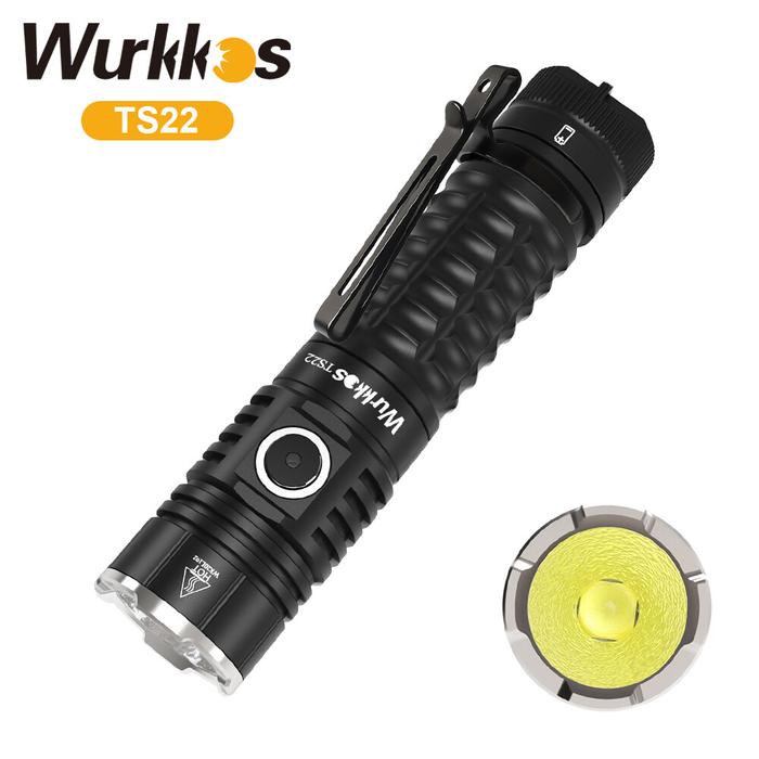 Wurkkos TS22 dapat dimuat ulang 21700 LED Flashlight XHP70.2 Powerful