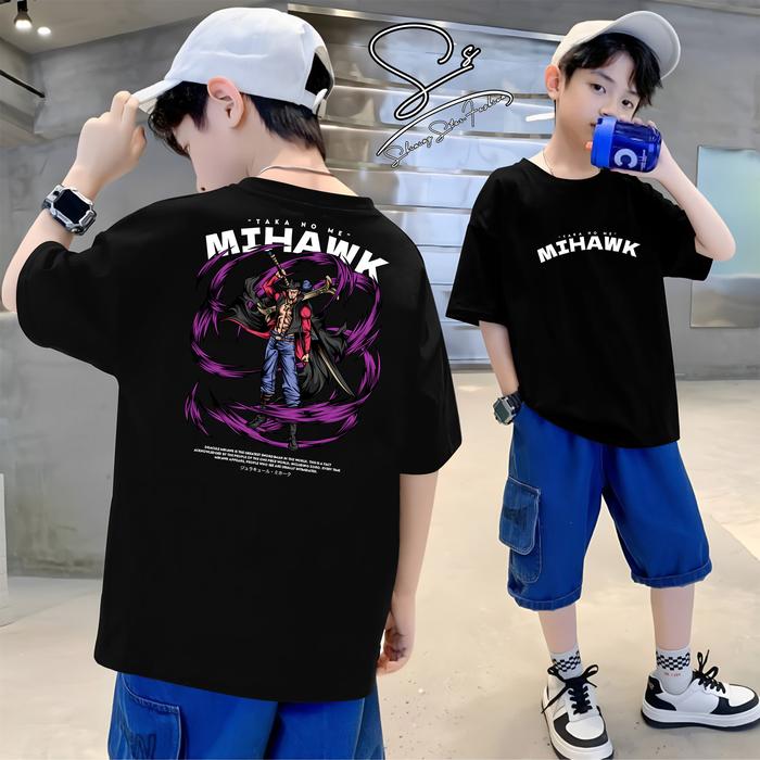 MIHAWK - KAOS ANAK MOTIF ANIME ONE PIECE OP KARAKTER TAKA NO ME MIHAWK EDISI GEAR FIFTH GEAR 5