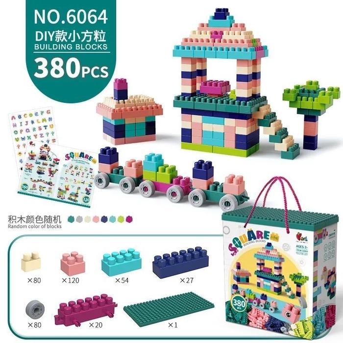 Ready Bricks Block Square Block / Mainan Bricks Block Anak Puzzle 120 pcs 280 pcs 380 pcs 580 pcs