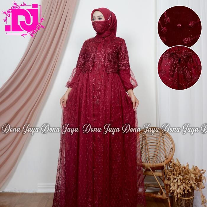 Gamis modern tutu Vanesa Dona gamis muslim gamis brokat gamis lebaran gamis wisuda gamis perpisahn g