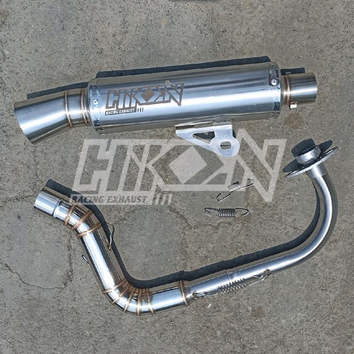 knalpot samlong fullset original hiken racing exhaust + knalpot beat + knalpot vario + knalpot mio +