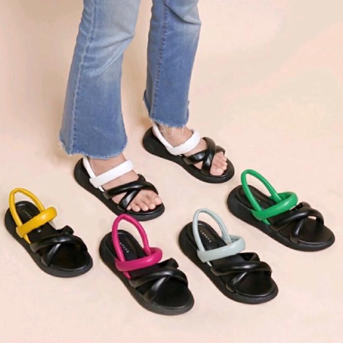 Sandal Fashion Wanita Flatfrom Silang Gunung Nb Kekinian Shoes Sendal
