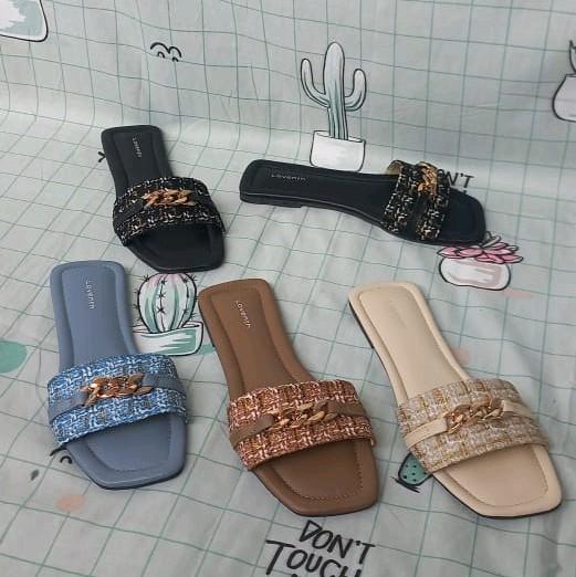 Loventh Vierra - Sandal Wanita Flat Teplek Original
