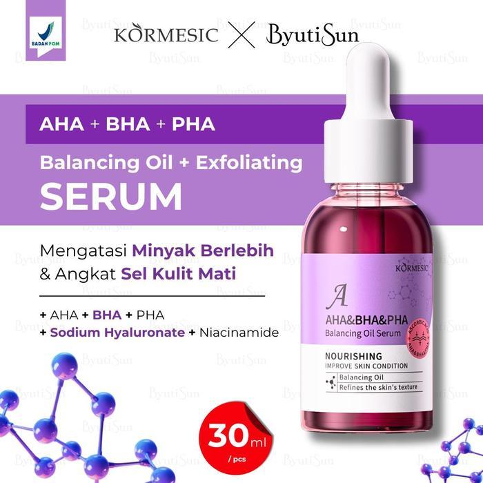 BPOM KORMESIC AHA BHA PHA Balancing Oil Serum Exfoliating Glass Skin Kusam Berminyak Gentle Peeling 