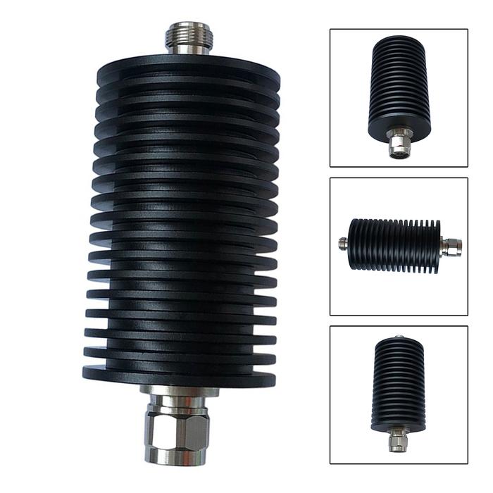 1set DC-4GHZ 100W Coaxial Attenuator Ntype Male To Female RF Connector 1-60dB 140*60*60 Mm Electrica