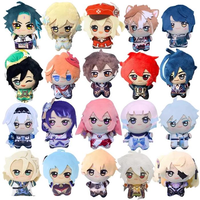 10CM Genshin Impact Cosplay Zhongli Klee Plushie Pendant Venti Diluc Xiao Eula Razor Fischl Klee Plu