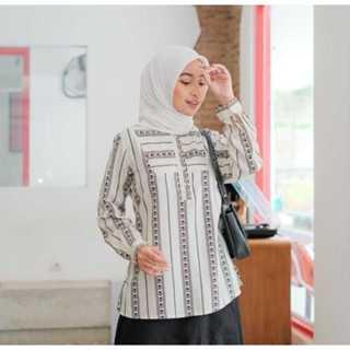 Sekido – Syamila Kemeja Atasan Wanita Bahan Woven Tebal