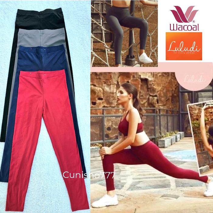 LEGGING LULUDI by WACOAL CELANA PANJANG SPORT DRY FIT LP 5014 LONG YOGA GYM PILATES lp5014 ALO ADIDA