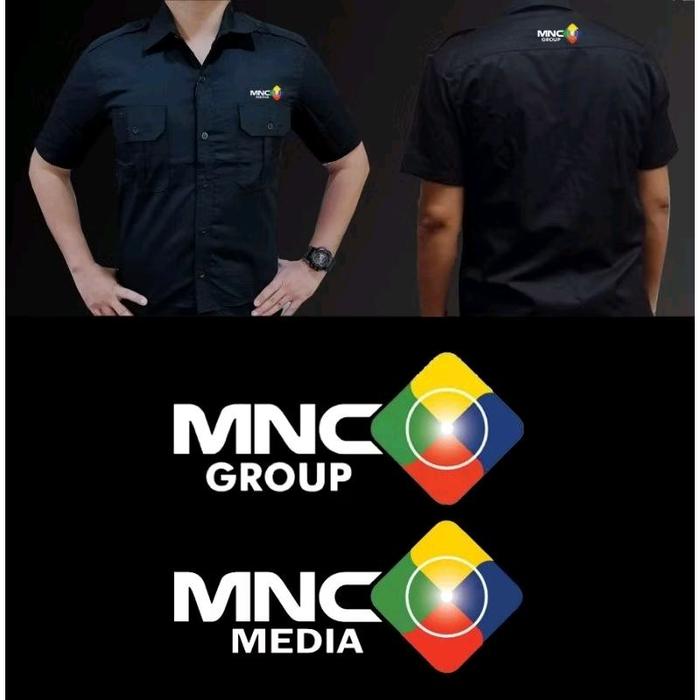 kemeja mnc tv baju pdh mnc nedia seragam mnc group hitam pendek