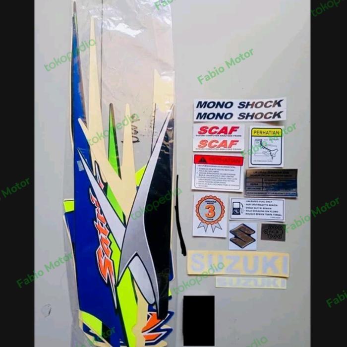 Striping Suzuki Satria Hiu Satria biru hitam full set OSEAN