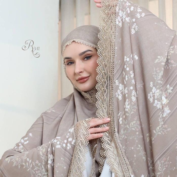 Mukena Rayyan Sawdah | Mukena Traveling Rayon Twill Jumbo Rayyan Dewasa
