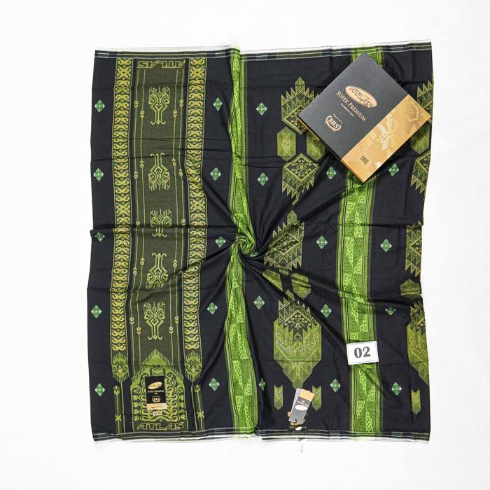 Sarung ATLAS Super Premium Gold S980 Motif JGL Varian Hitam Putih Warna Harga Terjangkau