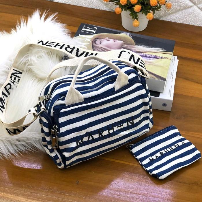 TAS SLEMPANG MAHER J GARIS, TAS FASHION WANITA, TAS JINJING, TAS IMPORT