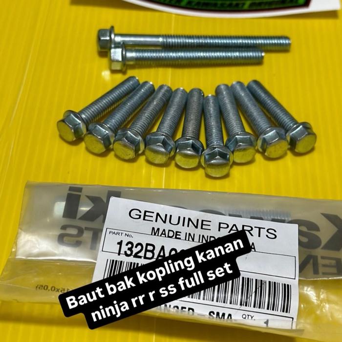 Baut bak kopling dan mahnet ninja rr r ss kis original kawasaki full set