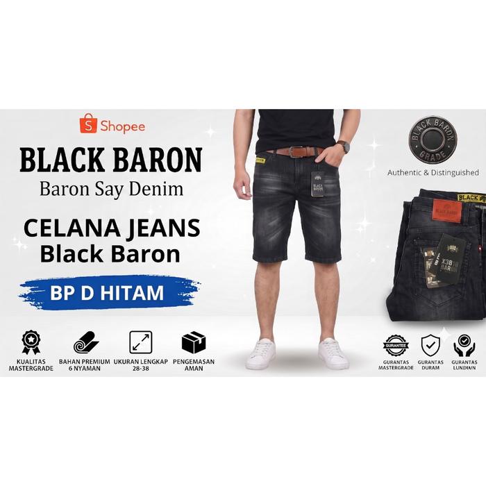 Celana Black Baron Celana Jeans Pendek Levis Pria Denim Shorts Premium Jeans Pendek Cowok Sobek Dist