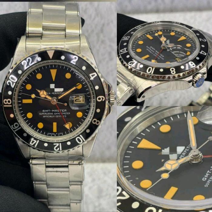 JAM TANGAN Lx no.1 RLX GMT MASTER VINTAGE REF 1675 BPF 40MM TOP TIER 5 BLACK