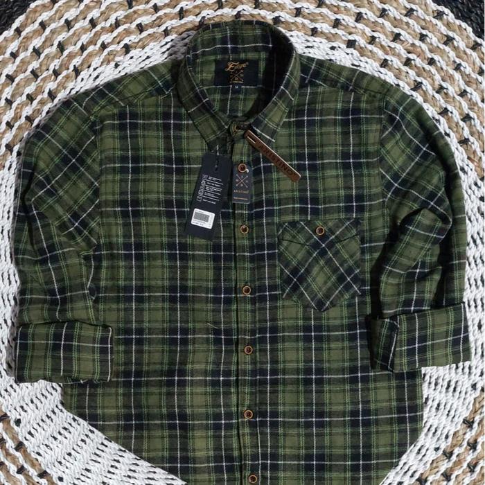 KEMEJA FLANEL MOTIF SULTAN EDGE PREMIUM PRIA WANITA KEKINIAN ATASAN Katun Panjang Salur Baju Kotak C