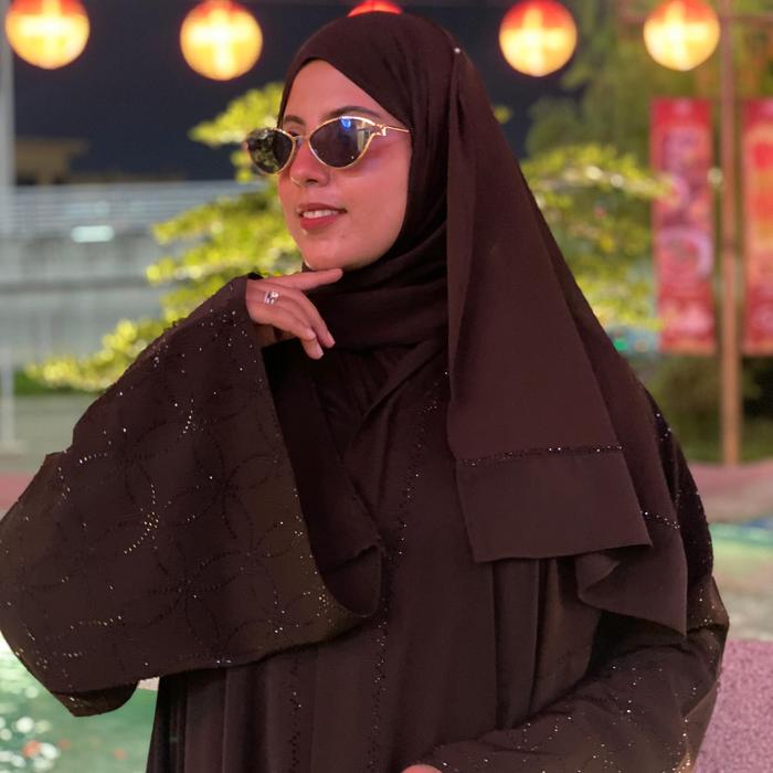 Jihan Abaya Set 3in1 Ophie151 - Gamis Set Hijab Coklat Tua