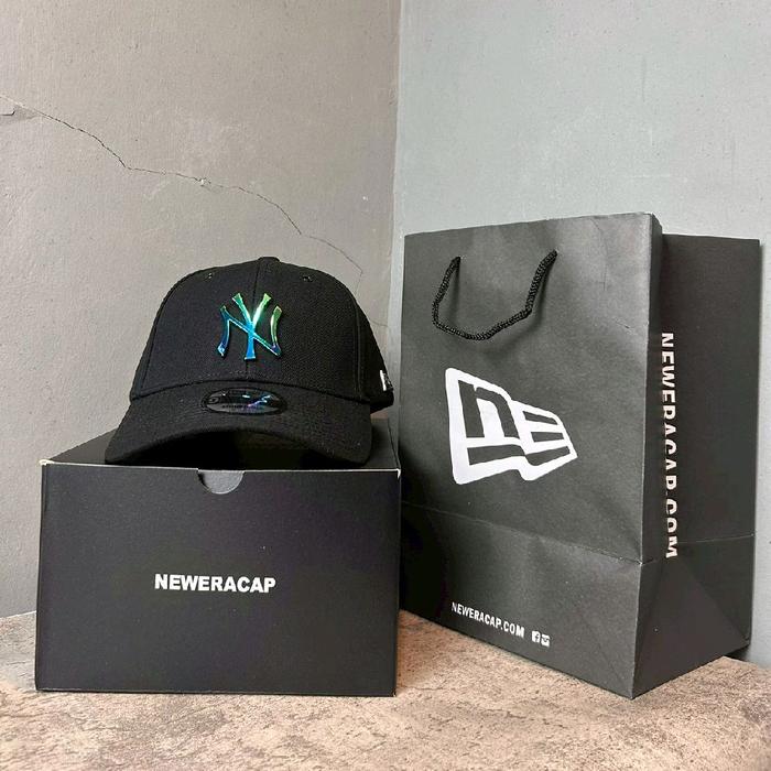 Topi Baseball MLB Caps New Era Hat Logo NY Metal Hitam Rainbow Topi New Era Logo New York Yankees Pl