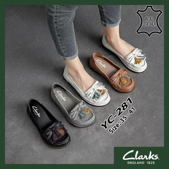 clarks Flat pita Yc-281 / sendal sepatu clarks wanita pita jter
