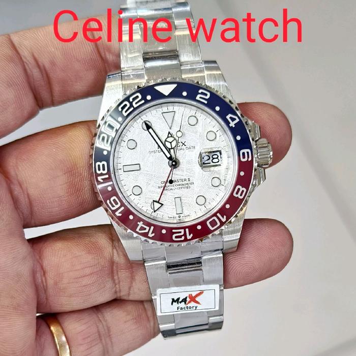 LUHW RL10L3X GMT-MASTER  II 2 40MM METEORITE DIAL PEPSI NFC MAX 18K WHITE REAL GOLD OYSTER CHAIN WHI