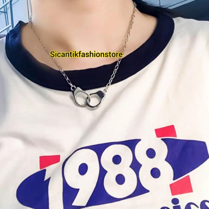 Kalung Titanium Fashion Wanita Liontin Borgol Terbaru Asli Titanium Anti Karat Selamanya Trending Ka