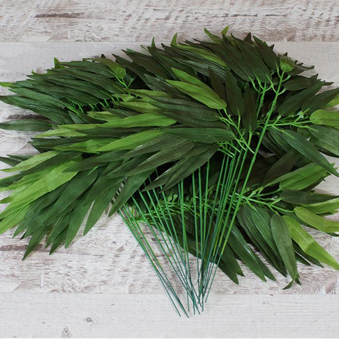 12pcs Daun Bambu Latex / Daun Bambu Imitasi / Daun Bambu Artificial / Bambu Dekorasi 40cm