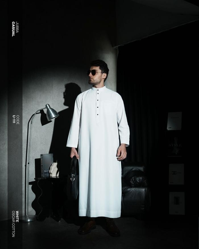SAMASE Jubba Casual U111 Lengan Panjang Jubah Ghamis Pria Muslim Dewasa Terbaru Samase Official