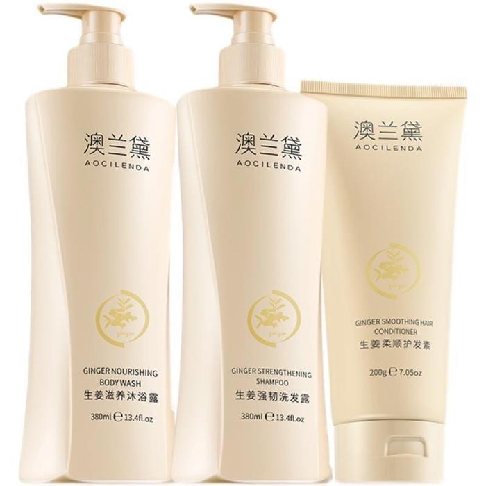Sampo jahe kehamilan & menyusui, Set perawatan rambut Gel Mandi &