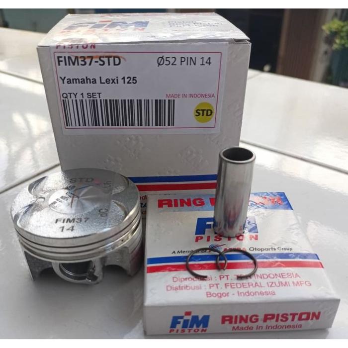 PISTON SET FIM 37 LEXY STD 25 50 75 100 SEHER LEXI IZUMI DIAMETER 52 52,25 52,5 53 PIN PEN14 SEKER