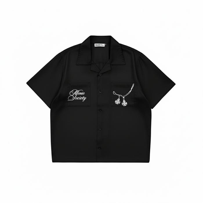 Mnst Shirt | Kemeja Pendek | Boxy | Black | Khufra