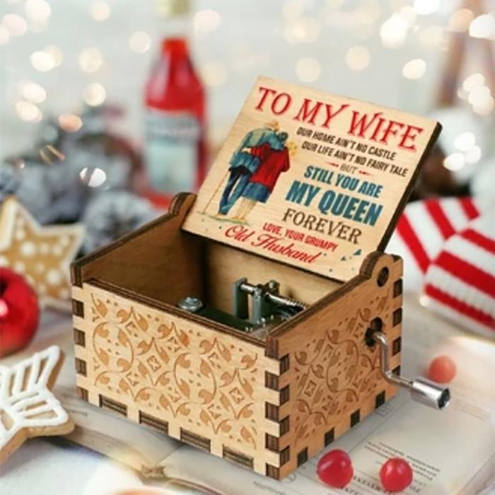 Handmade Classical Music Box Hand-Operated Wooden Music Box Wooden