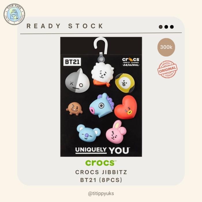 Jibbitz Crocs Original Lucu Bt21 Official Set Isi 8Pcs Terlaris