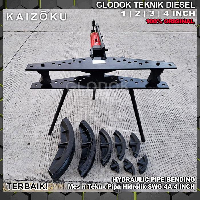 Kaizoku Alat Bending Pipa Manual 1 2 3 4 INCH 13-34mm Besi Stainless Steel Tembaga Aluminum Hidrolik