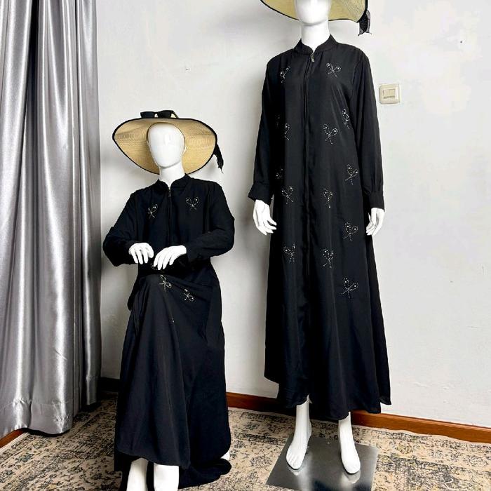 Gamis Premium Nadira - Melisa - Salma - Jasmine - Jena Abaya Dress ORI Hitam Putih by Sinesa