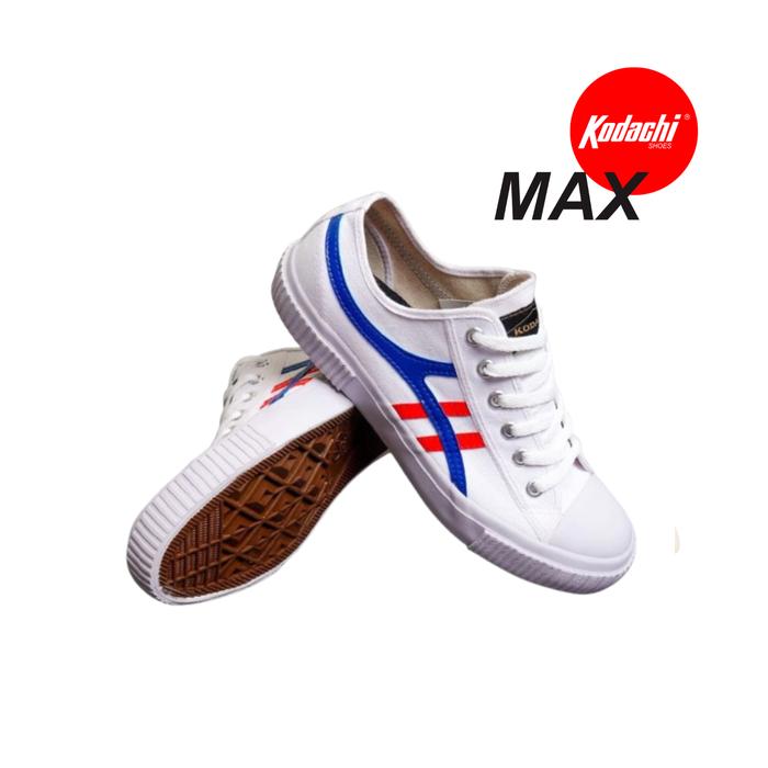 Kodachi Sepatu Max Retro Putih Merah Biru Pro International Vulcanized Kuat Lentur Fleksibel untuk A