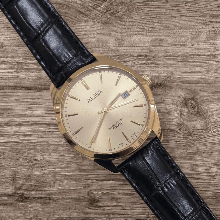 Alba AS9R06X1 kulit jam tangan cowok original