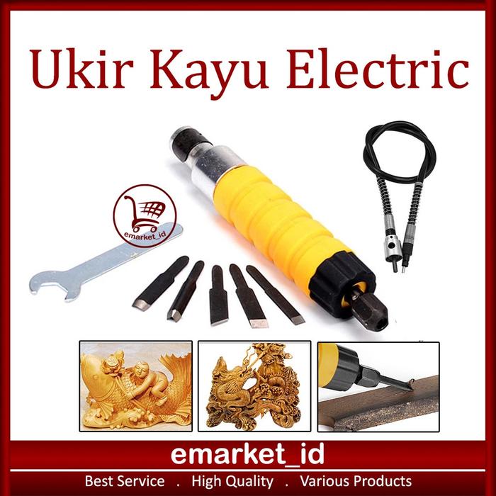 Alat Ukir Kayu Electric / Elektrik Chisel Tatah Wood Carving Tool Set